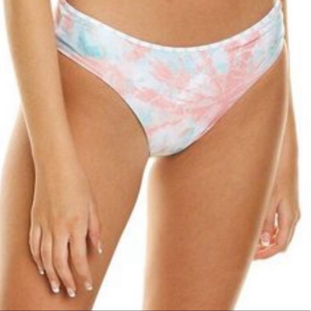 Splendid Swim Bellini Reversible Retro Bikini Bottom Sz M NWT Tie Dye Stripes